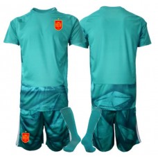 Španělsko Brankářské Dětské Oblečení Venkovní Dres MS 2026 Krátkým Rukávem (+ trenýrky)